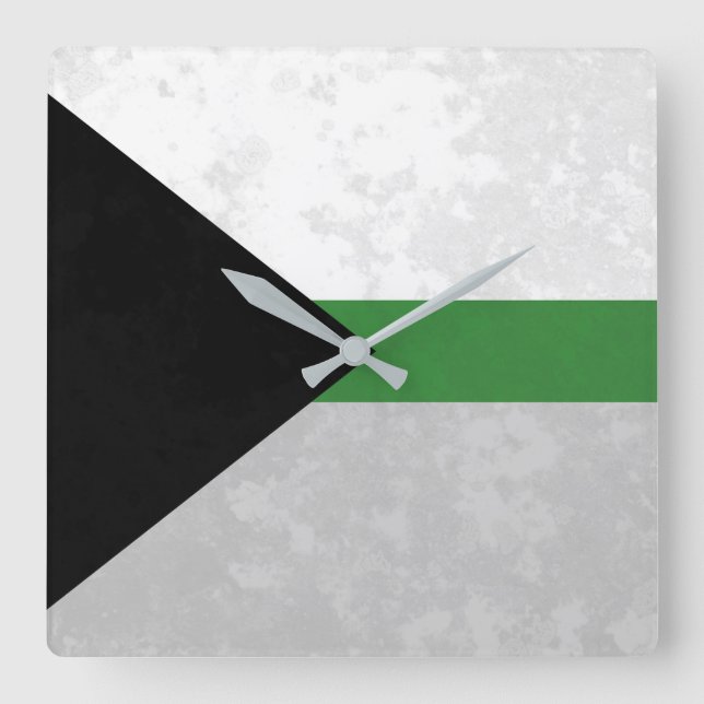 Demiromantic Square Wall Clock (Front)