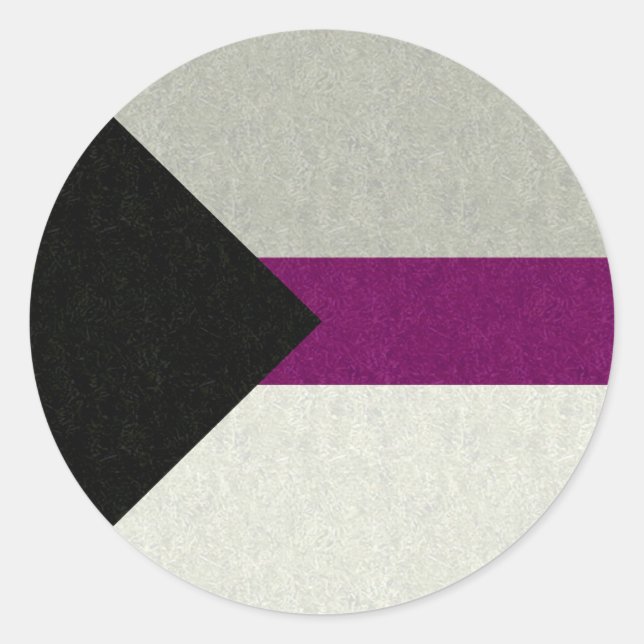 Demisexual Pride Flag Coloured Background Design Classic Round Sticker (Front)