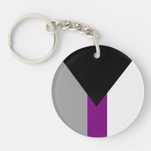 Demisexual Pride Flag Key Ring