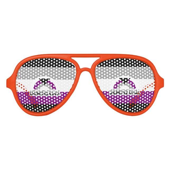 DEMISEXUAL RAINBOW AVIATOR SUNGLASSES (Front)