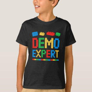 Demo Expert Master Builder Block Building Brick Bu T-Shirt