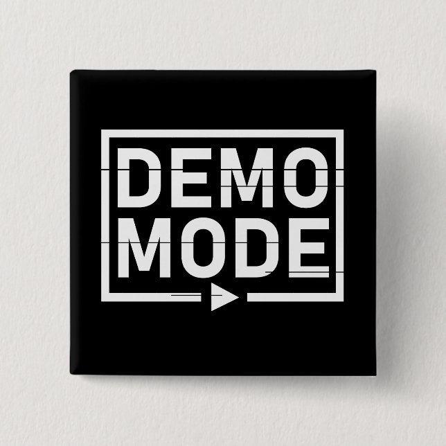 Demo Mode Audio V2 15 Cm Square Badge (Front)