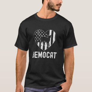 Democat Childless Cat Lady 2024 American Flag Abys T-Shirt
