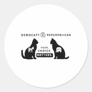 Democat Or Republican (repurrblican)  Classic Round Sticker