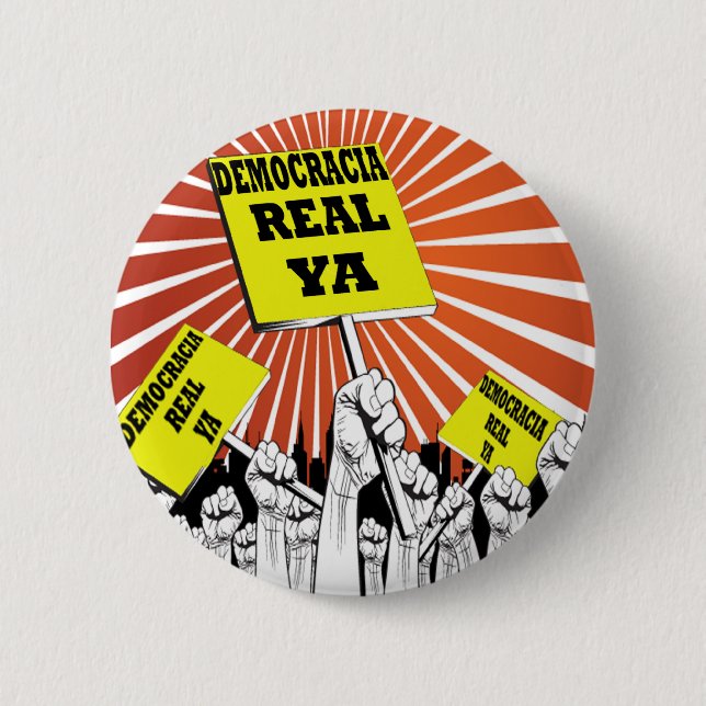 Democracia Real Ya button badge (Front)