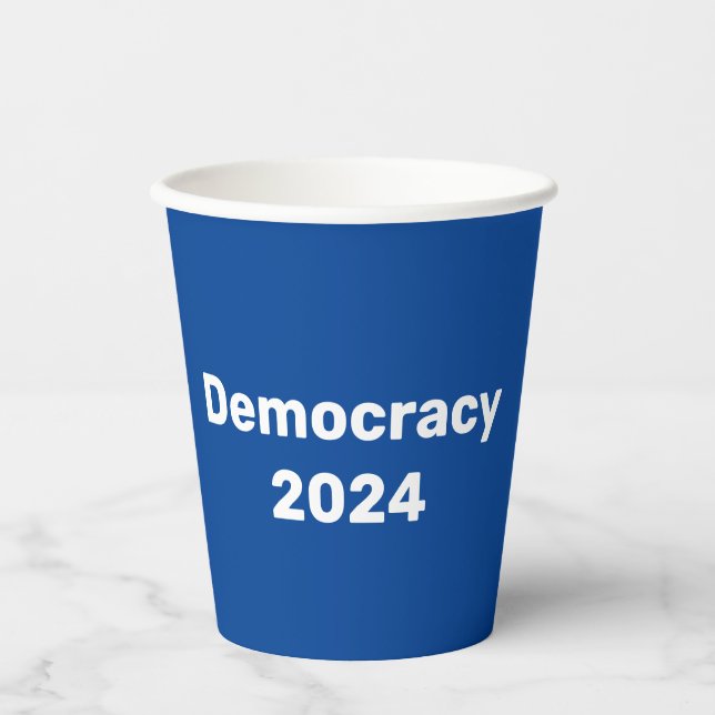Democracy 2024 Presidential Election Paper Cups (Front)