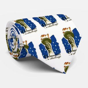 Democracy .. A Challenge - WPA Poster - Tie
