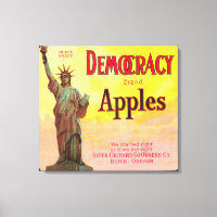 Democracy Apple Crate LabelDufur, OR