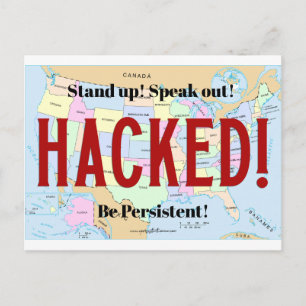 Democracy Hacked! Take Action Politics Postcard