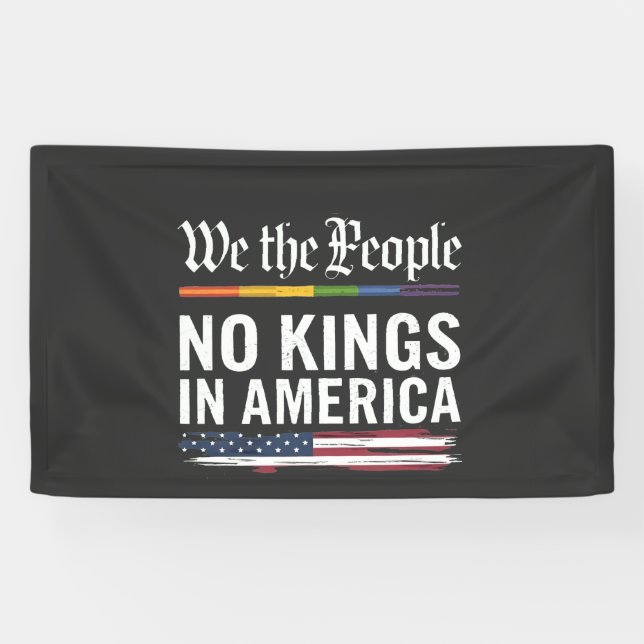 Democracy Has no King Librety Status USA  Banner (Horizontal)