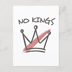 Democracy Has no King Librety Status USA Invitation Postcard