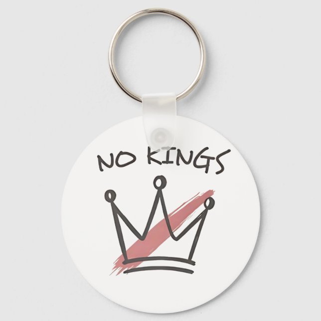 Democracy Has no King Librety Status USA  Key Ring (Front)