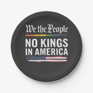 Democracy Has no King Librety Status USA  Paper Plate