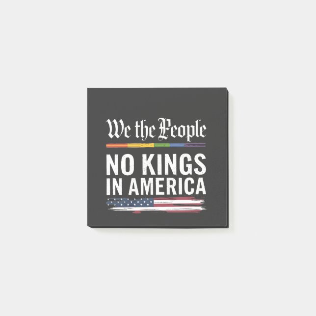 Democracy Has no King Librety Status USA  Post-it Notes (Front)