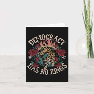 Democracy Has No Kings 8647 Tiger Card