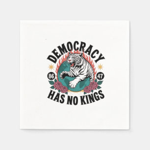 Democracy Has No Kings 86 47 Tiger Napkin