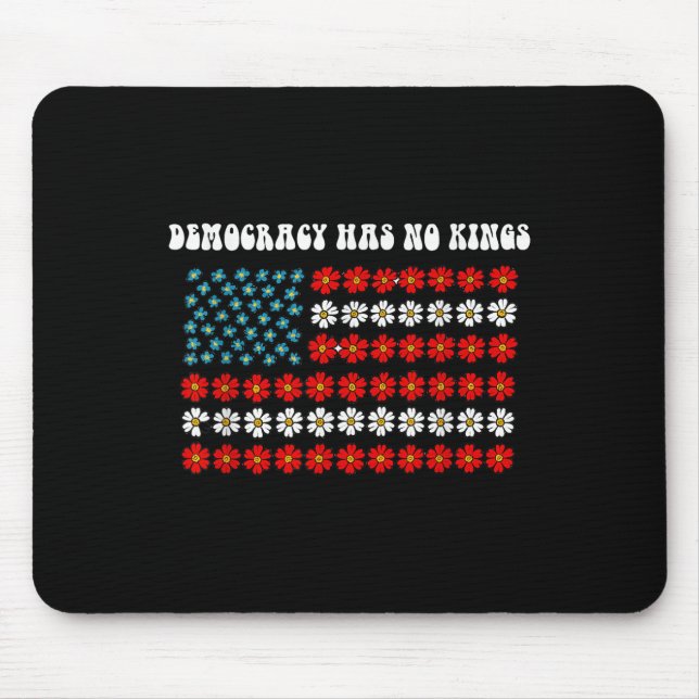 Democracy Has No Kings America Flag Design  Mouse Pad (Front)