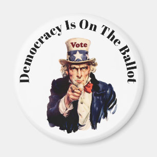 Democracy Is On The Ballot 2022 Magnet