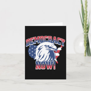 Democracy Now Vote Kamala Harris 2024 Democrat Usa Card