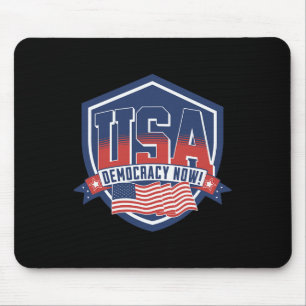 Democracy Now Vote Kamala Harris 2024 Democrat Usa Mouse Pad