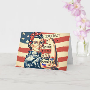 Democracy/ Protect It Greeting Card