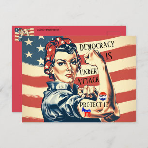 Democracy/ Protect It Postcard