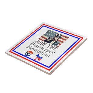 Democracy Revolution Ceramic Tile