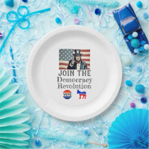 Democracy Revolution Paper Plate