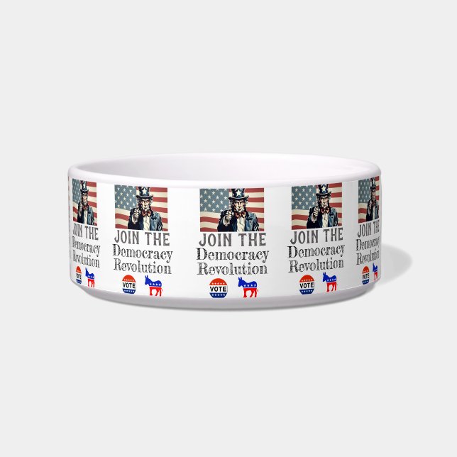 Democracy Revolution Pet Bowl (Front)