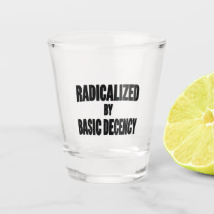 Democracy Social Radicalised By Basic Decency Shot Glass