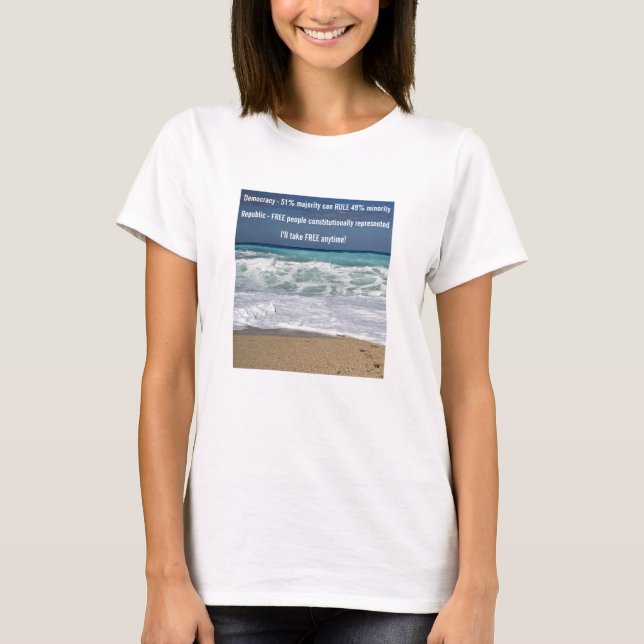 Democracy vs Republic (light) T-Shirt (Front)