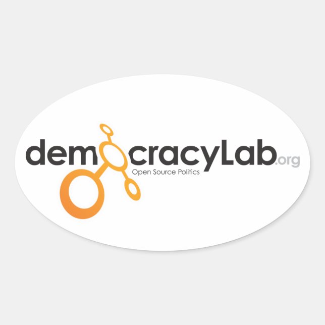 DemocracyLab oval sticker (Front)