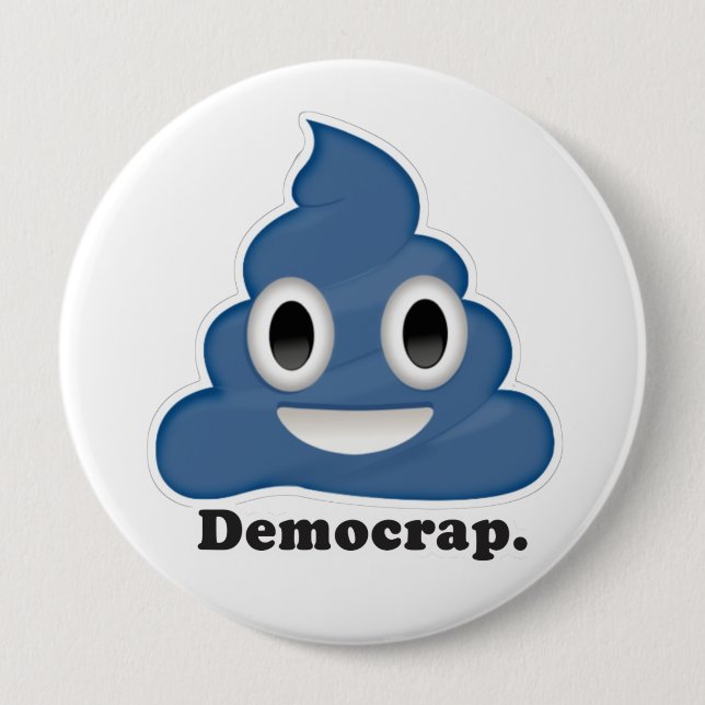 Democrap Emoji 10 Cm Round Badge (Front)