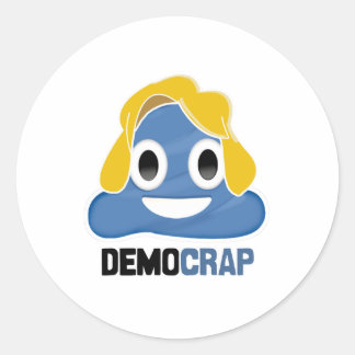 DEMOCRAP EMOJI - - CLASSIC ROUND STICKER