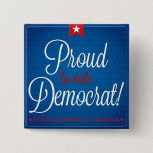 Democrat 15 Cm Square Badge