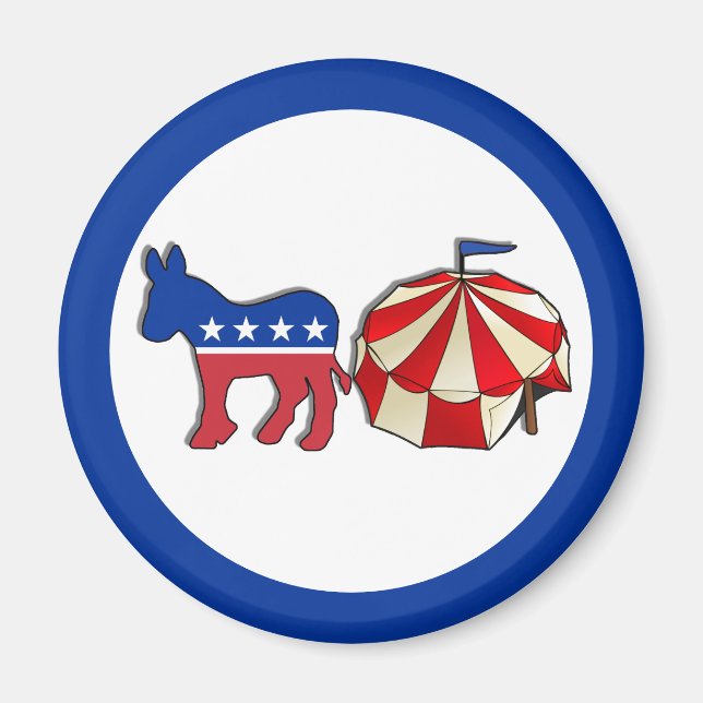 Democrat Circus Donkey Magnet (Front)