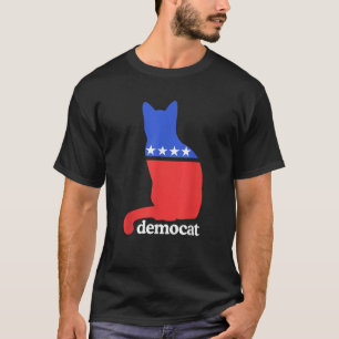 Democrat Democat Funny Kitty Cat Graphic T-Shirt
