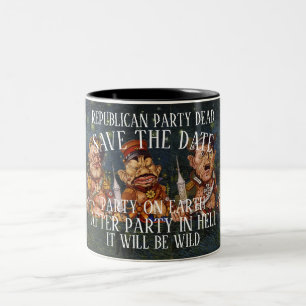 DEMOCRAT DHS CBP ICE TSA PARTY VOTE ELECTION TEE Two-Tone COFFEE MUG