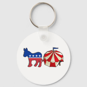 Democrat Donkey Circus Key Ring
