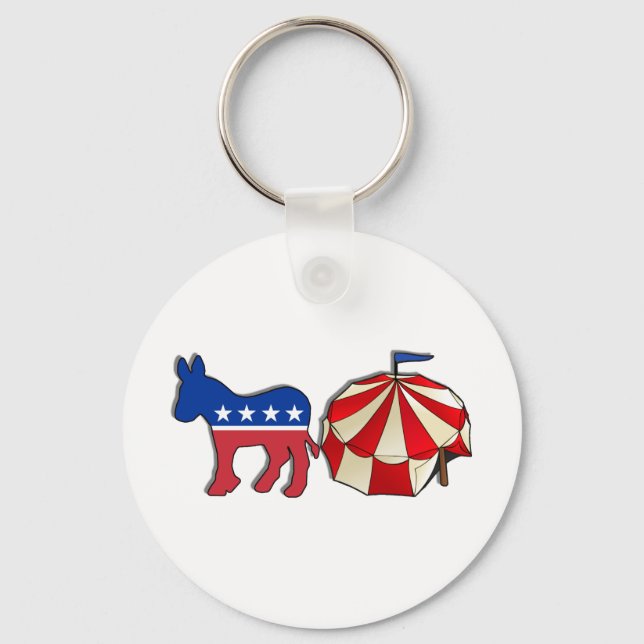 Democrat Donkey Circus Key Ring (Front)