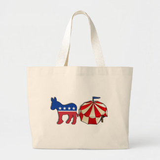 Democrat Donkey Circus Large Tote Bag