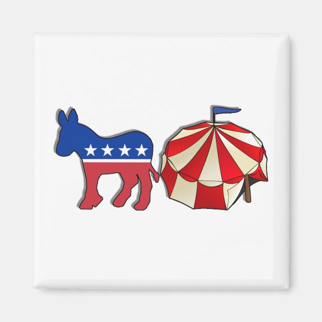 Democrat Donkey Circus Magnet (Front)