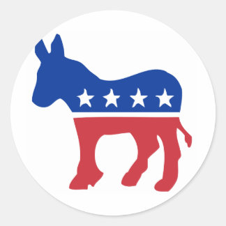 Democrat Donkey Classic Round Sticker