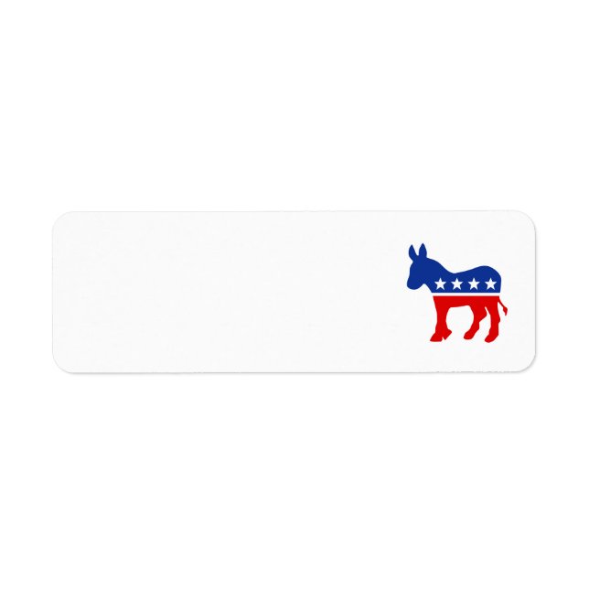Democrat Donkey Label (Front)