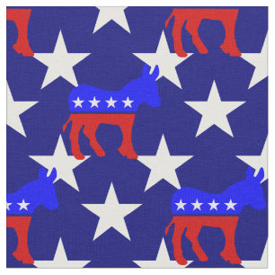 democrat donkey politics election stars  fabric
