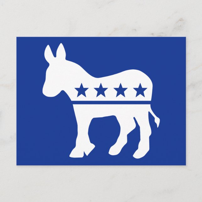 Democrat Donkey Postcard (Front)