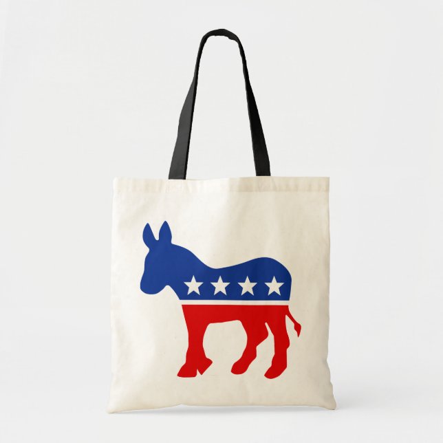 Democrat Donkey Tote Bag (Front)