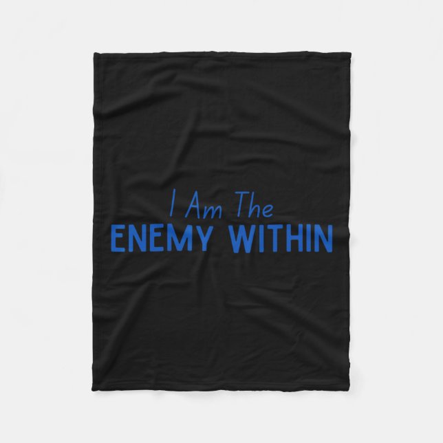 Democrat Kamala Enemy Within Anti-trump Left Wing  Fleece Blanket (Front)