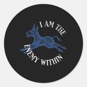 Democrat Kamala Harris Enemy Within Anti-trump Lef Classic Round Sticker