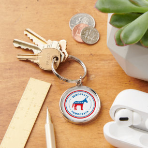 Democrat Metal Keychain